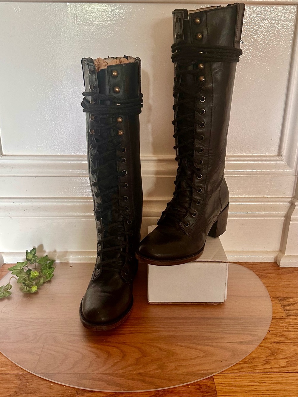 Freebird by Steven Black Granny lace up boots!! New, size 6